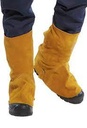 Cubre-botas de cuero canela 