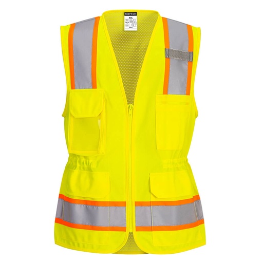 Chaleco ejecutivo de alta visibilidad para mujer Amarillo